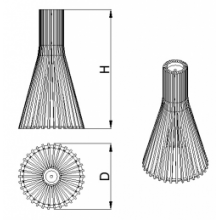  Светильник потолочный Tapering-L (H=900 мм, D=580 мм), фото 1 