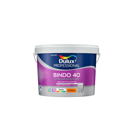  Краска DULUX Professional 'BINDO-40' полуглянцевая BW 9л, фото 1 