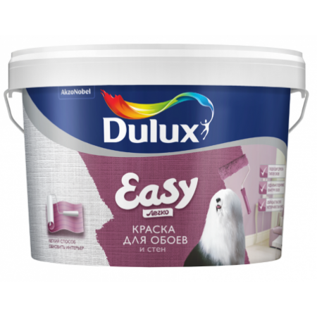  Краска DULUX EASY для обоев матовая BW 9л, фото 1 