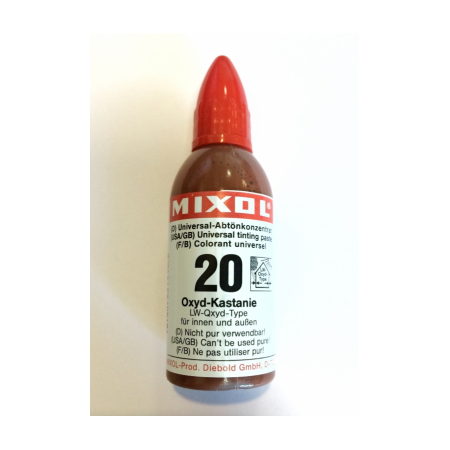  Колер универсальный Mixol №20(20 ml) каштановый, фото 1 