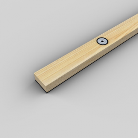  Рейка деревянная виброизолированная SoundGuard ВиброЛайнер Д (1525х47x24мм), фото 1 